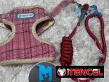 Pechera con correa talla S para mascotas
