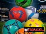 Balones de futbol y baloncesto: Balón del actual mundial-clásicos