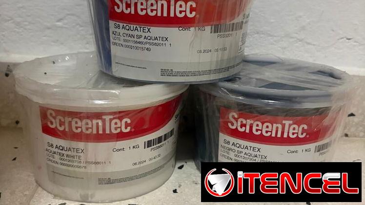 Tinta aquatex para serigrafía marca screentec