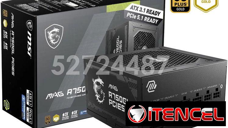 ✅✅52724487 – Fuente MSI MAG A750GL PCIE5 (750W/62A) 80+ Oro, Full Modular✅✅