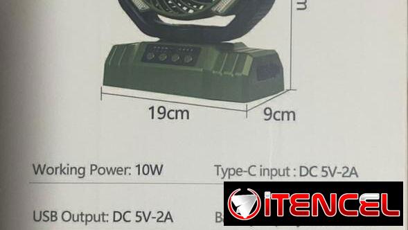 Ventilador recargable f8