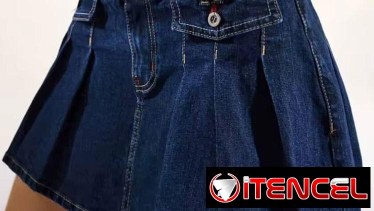 Sayas de mezclilla, tallas M y L