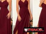 VENDO VESTIDO LARGO CON ESPALDA DESCUBIERTA, CRUZADO Y ANUDADO