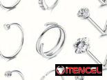 Piercing para la nariz de acero quirúrgico. Plateado y dorado