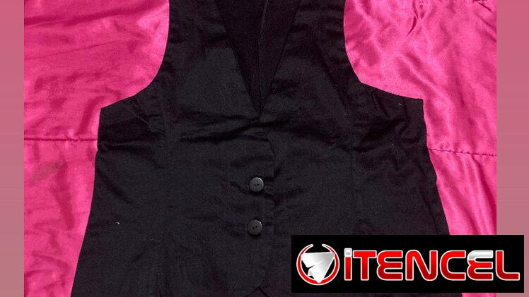 Chaleco negro de mujer