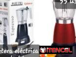 Cafeteras eléctricas de 6 tazas y de gas de 3,6,9 tazas en negras y rojas