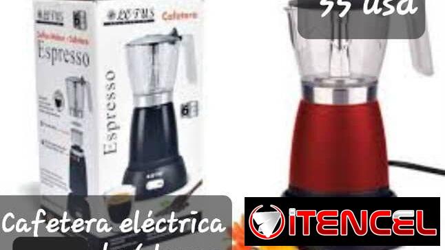 Cafeteras eléctricas de 6 tazas y de gas de 3,6,9 tazas en negras y rojas