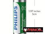 PHILIPS Paquete de 4 Pilas AA Recargables de 1.2V Ni-Mh 2500Mah
