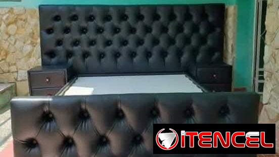CAMA  TAPIZADA DE LUJO