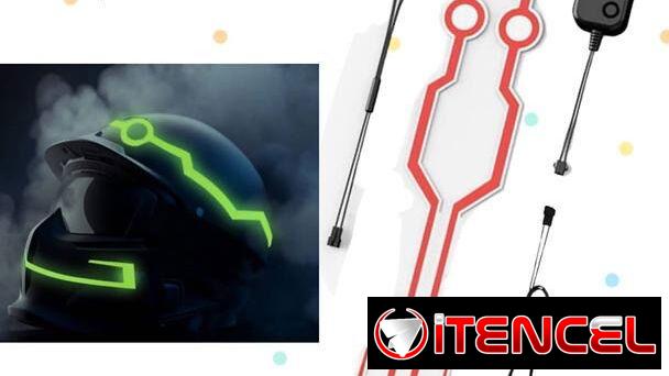 Luz Led de Casco Grande para Moto