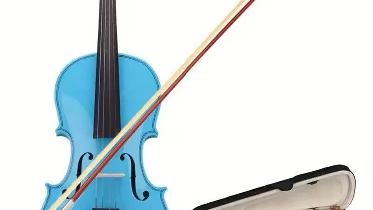 Violín Acústico 4/4 – Acabado Premium (Celeste Azul)
