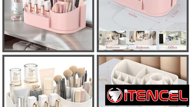 🎁 Organizador giratorio 360° para cosméticos y accesorios