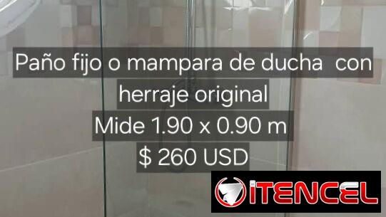 MAMPARA DE CRISTAL, PARA BAÑOS