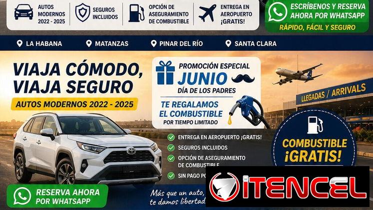 SM11. ¡La mejor RENTA DE AUTOS del año llegó a La Habana! OFERTA DE VERANO