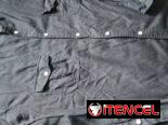 Camisa Hang Ten mangas largas talla XL. Negra botones blancos