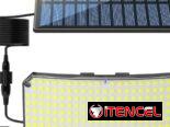 Lámpara solar de pared exterior, 234 led, 200W, con control remoto y 3 modos de trabajo. Sensor de movimiento. 8000K luz
