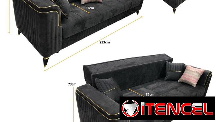 🛋️ Juego de Sala – Dimensiones 233x86x67cm – 690 USD