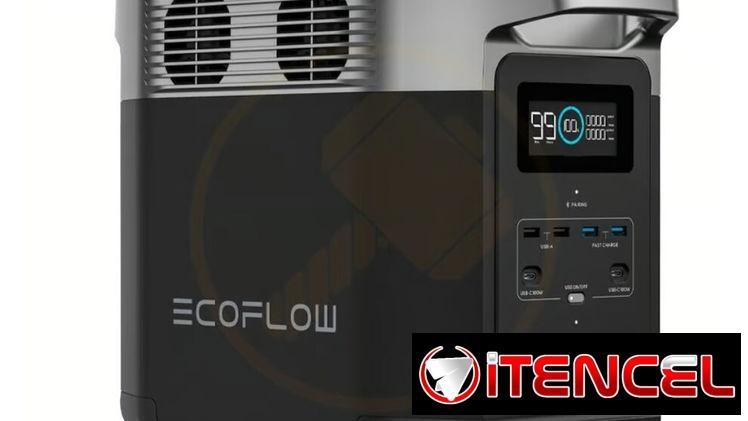 EcoFlow DELTA 2 con 1024Wh, 1800W – Pico 2700W, Batería LiFePO Expandible hasta 3kWh Estación de Energía Portátil