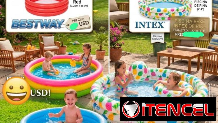 Piscinas para niños con pelotas y salvavidas