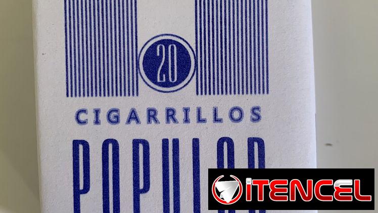 Cigarros Popular sin filtro. 8 cajas
