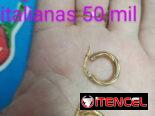Argollas paso #1 originales oro 10k Italia