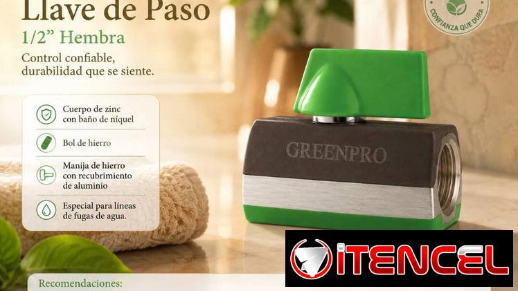 Llave de Paso 1/2″ Hembra GREENPRO