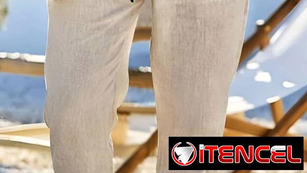 Juego de lino beige para hombre , conjunto beige de lino , camisa beige , pantalon beige, ropa de lino