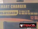 Cargador de baterías de litio litokala lii-12 de 12 ranuras y regleta con sensores para motor