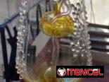 Copa de cristal soplado con bailarina Vintage Siglo pasado