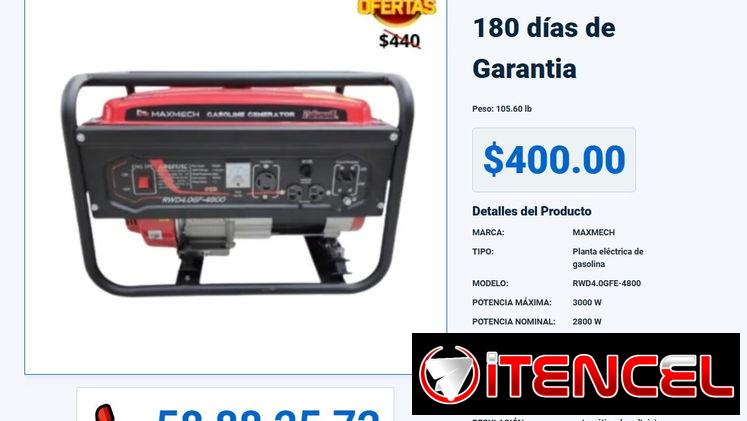 PLANTA ELÉCTRICA 3000W MAXMECH VPT-0285
