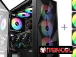 Chasis Gaming marca SAMA modelo 3509 Black + 4 Fanes ARGB