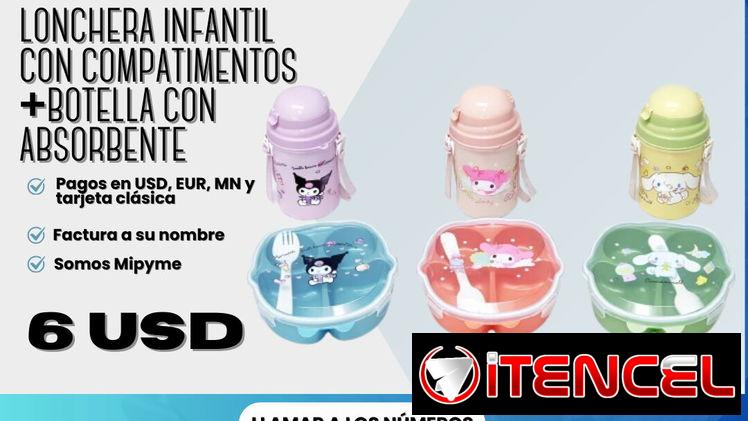 👶 Lonchera, pomo y cubiertos para niñ@