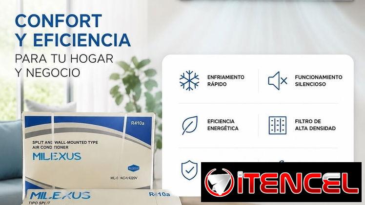 *Split Milexus de 1 tonelada de 220v*  *Incluye Tuberías de cobre