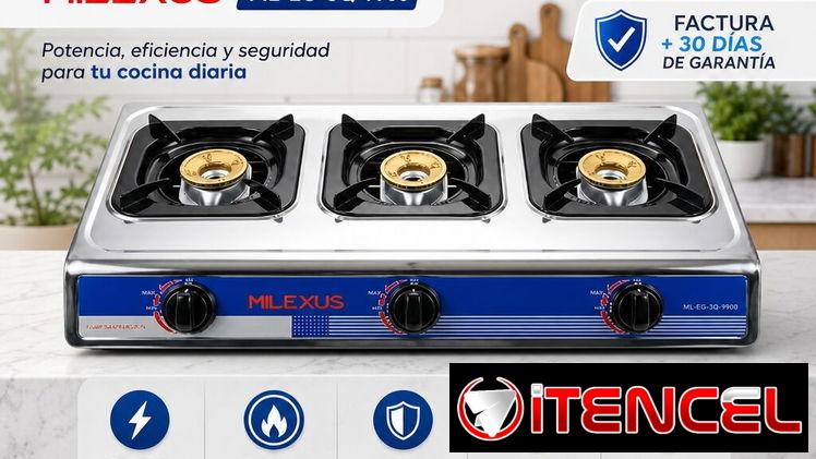 Milexus ML-EG-3Q-9900. Cocina 3 QUEMADORES.  Factura + Garantía.