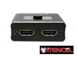 Splitter/Switch Unno Tekno HDMI Bidireccional 4K 60Hz 2 Puertos Plug & Play Compatible Con Consolas y TV