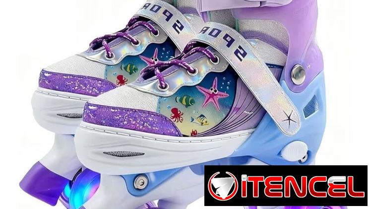 🛼 ¡PATINA CON ESTILO Y SEGURIDAD! PATINES AJUSTABLES CON LUCES LED Y EQUIPO DE PROTECCIÓN (TALLA L) 🛼