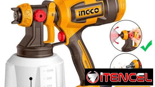 🎨💨 PISTOLA PARA PINTAR + SOPLADORA – INGCO | 530W, 1000 ml – 55 USD