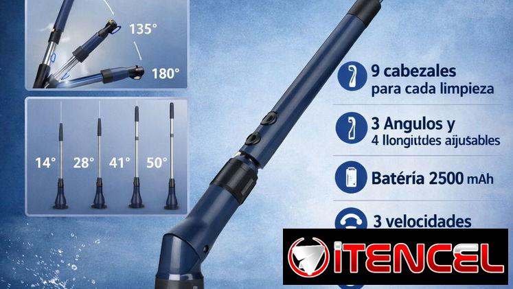 * Cepillo eléctrico profesional giratorio con 9 cabezales