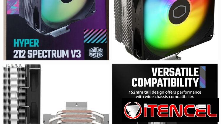 Vendo Disipador de CPU Cooler Master Hyper 212 Spectrum V3 ARGB en 45 usd con mensajería libre de costo para Playa
