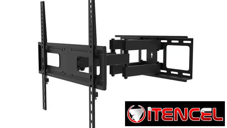 Soporte De Pared Unno Tekno Para TV 32–55” Doble Brazo Full Motion VESA 400×400 Extensible 18.1” 88lb