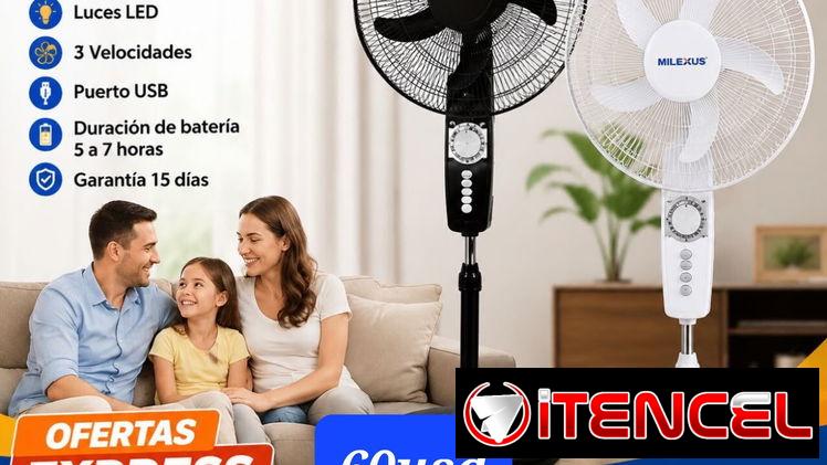 Ventilador recargable 16″