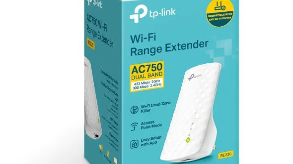 EXTENDER REPETIDOR WIFI – MARCA-TP-LINK MODELO RE220- 1LAN  – DOBLE BANDA – NUEVO EN SU CAJA