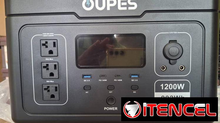ESTACIÓN DE ENERGÍA  OUPES EXODUS 1200 🔋 Capacidad de batería LiFePO4: 992Wh ⚡ Potencia de salida: 1200W. Pico: 3600W