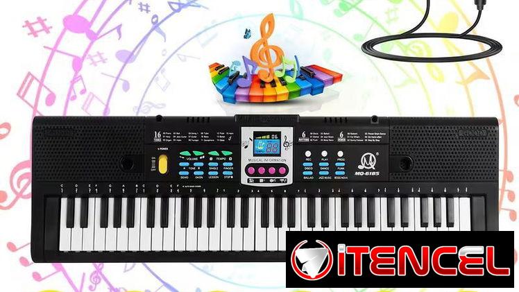 PIANO Electrónico Multifunción 61 Teclas con Micrófono