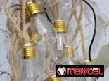 💡Bombillos LEd plásticos a prueba de agua con 16 bombillos. ✅6 m de largo, Ideal para terrazas o patios,cable tipo soga