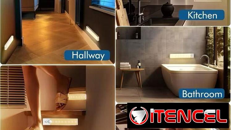 * Set de 3 Luces LED USB Recargables con Base Magnética