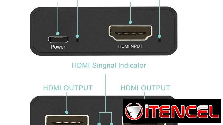Spliter divisor de video HDMI 4K, 1 entrada y 2 salidas