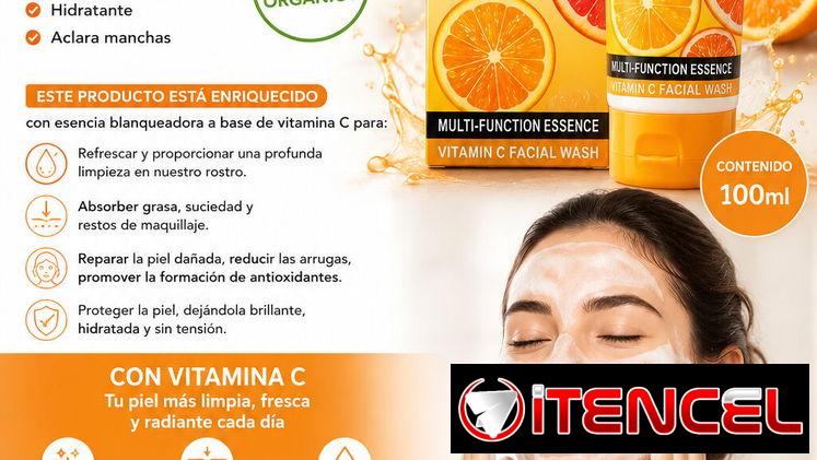 Limpiador facial blanqueador con vitamina C (CV)