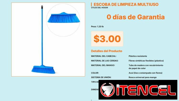 Escoba para Barrer Multiuso Cerdas Semirrígidas, Escoba Multiuso Mango de Tubo Madera 117 cm VPT#-0476