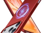 Magnetic Slim-Fit Case para iPhone 17 Pro Max – Red